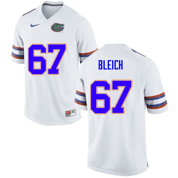 Men's NCAA Florida Gators Christopher Bleich #67 Stitched Authentic Nike White College Football Jersey XMH6265CY